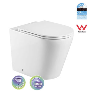 Best Bm Toilets T1003D-UQ – ZURICH Tornado-Rimless Floor Pan