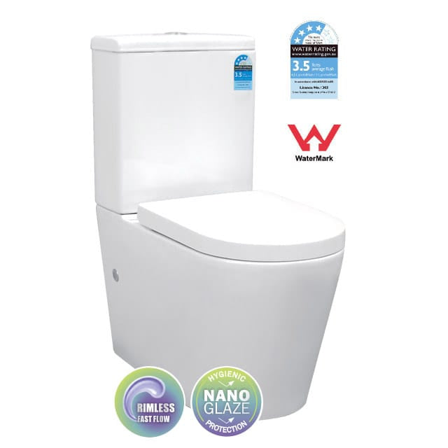 Best Bm Toilets T6002R — DENVER Rimless Toilet Suite