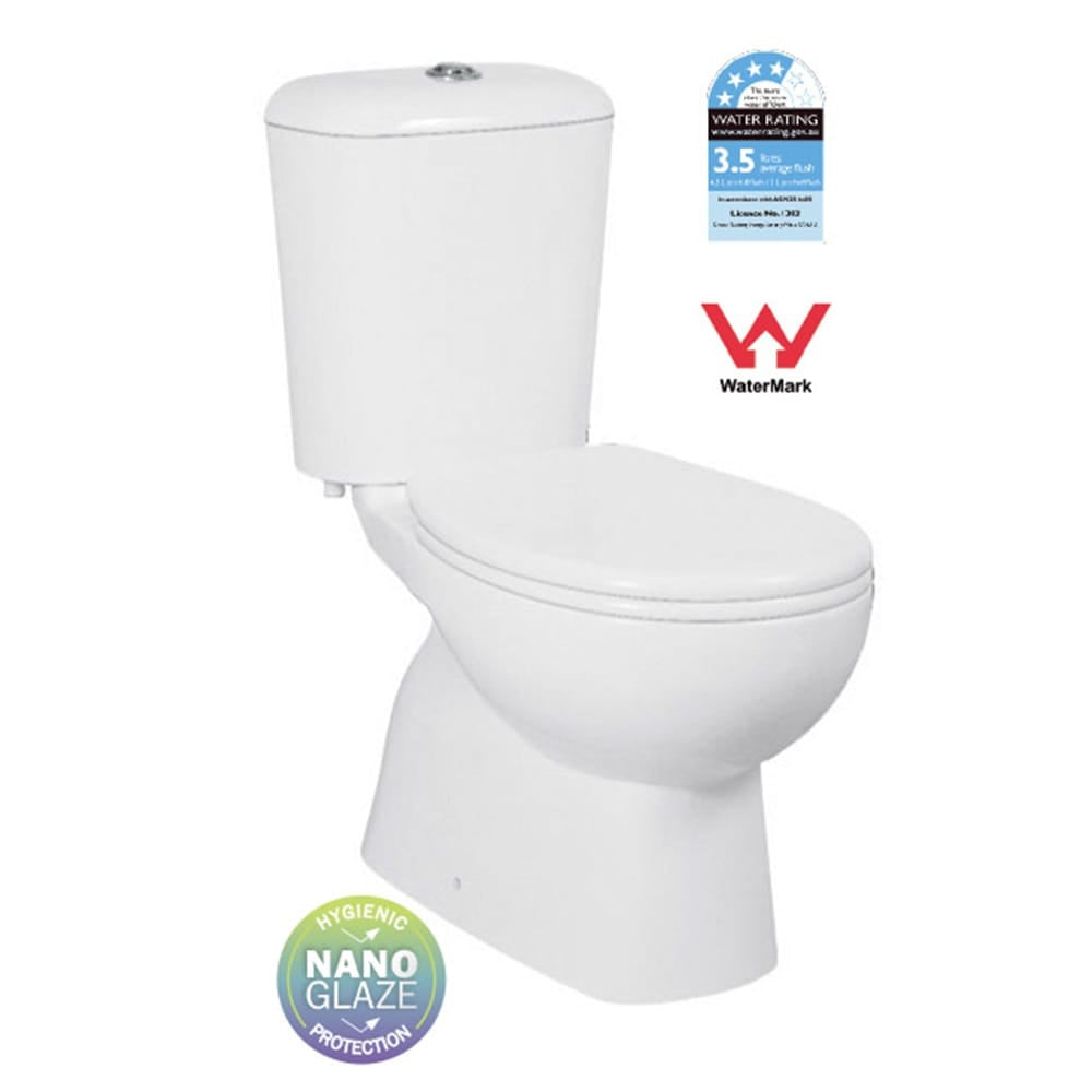 Best Bm Toilets T6009S — YORK Close Couple Toilet Suite (Universal inlet)