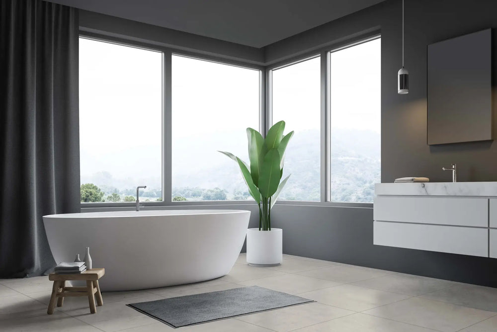 Brescia White Matt Stone Look Tile 300X600mm