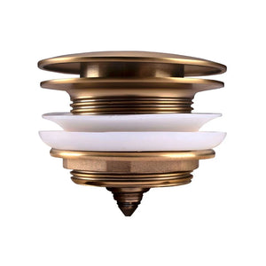 BUYG002.TWN 40MM BRUSHED YELLOW GOLD SOLID BRASS BATHTUB MUSHROOM POP UP WASTE DRAIN NO OVERFLOW