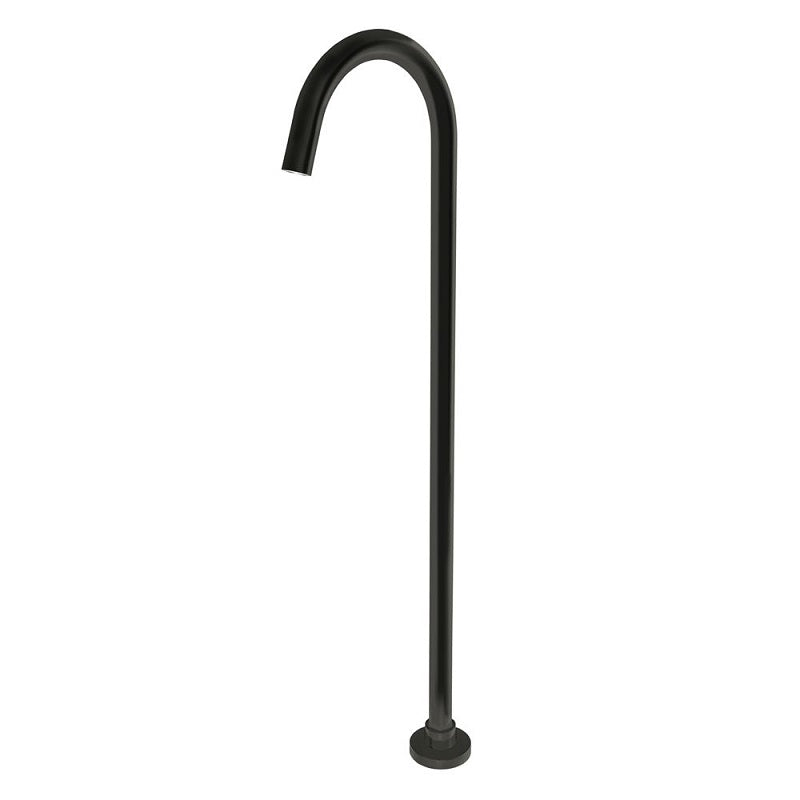 BS02.02 Pentro Round Black Stainless Steel Freestanding Bath Spout