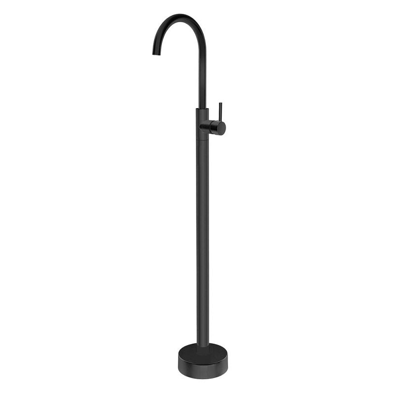 BS07.02 Pentro Round Black Solid Brass Freestanding Mixer