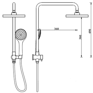 Noveen Showers BSS06 Round SHOWER SET