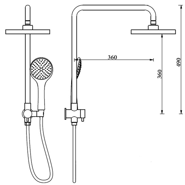 Noveen Showers BSS06 Round SHOWER SET