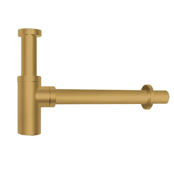 BT02.04 NORICO BRUSHED YELLOW GOLD ROUND BOTTLE TRAP 32MM