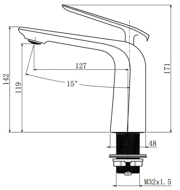 TSI Mixer Taps BT33.01 Esperia Chrome Basin Mixer