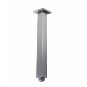 BU0106.SA SQUARE BRUSHED NICKEL CEILING SHOWER ARM 600MM