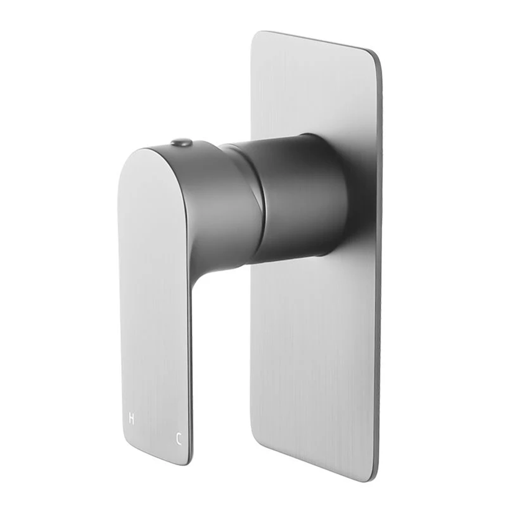 BU0167-2.ST VOG SERIES SOLID BRASS BRUSHED NICKEL SHOWER/BATH WALL MIXER
