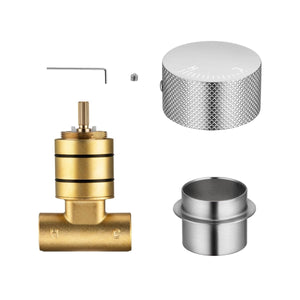 Trade Mixer Taps BU0169.HD ROUND BRUSHED NICKEL PROGRESSIVE WALL MIXER HANDLE