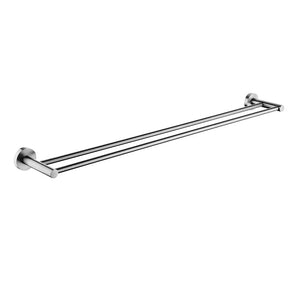 BU6602.TR LUCID PIN 800MM ROUND BRUSHED NICKEL DOUBLE TOWEL RAIL