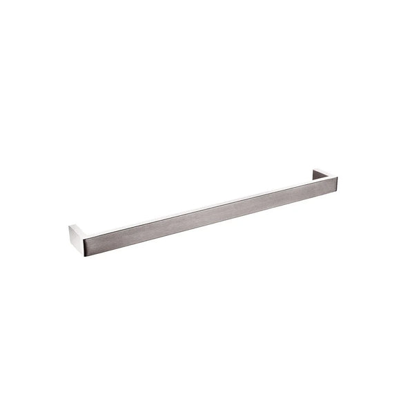 BU7001.TR IVANO SERIES SQUARE BRUSHED NICKEL SINGLE TOWEL RAIL 600MM