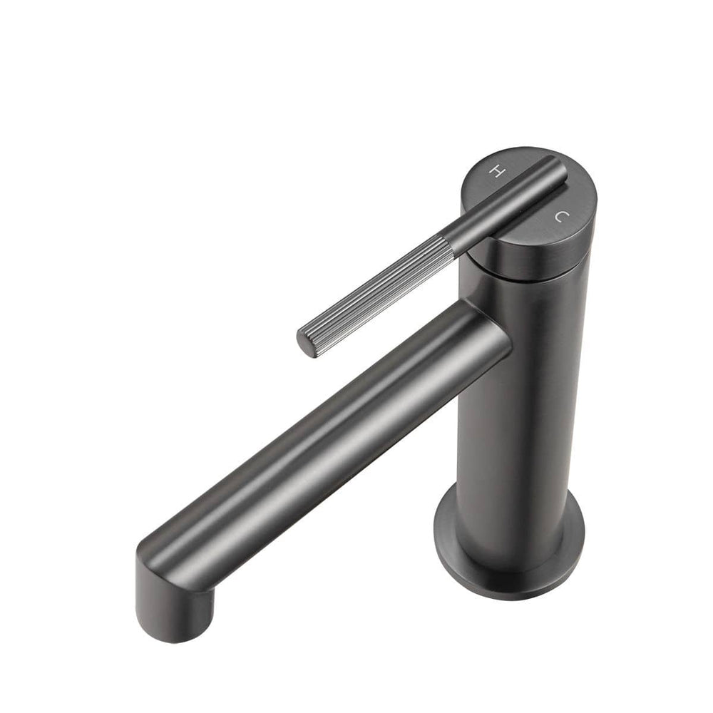 BUGM0240.BM CADDENCE SERIES BRUSHED GUN METAL GREY BASIN MIXER