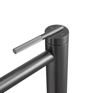 TSI BUGM0241.BM CADDENCE SERIES BRUSHED GUN METAL GREY TALL BASIN MIXER