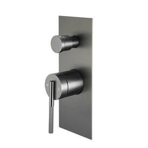 BUGM0244.ST CADDENCE SERIES BRUSHED GUN METAL GREY WALL MIXER WITH DIVERTER