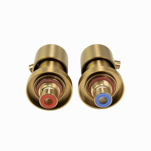 TSI Mixer Taps BUYG0007.ST LUCID PIN ROUND BRUSHED SHOWER WALL TAPS