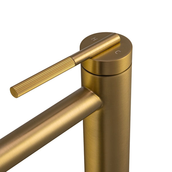 TSI BUYG0241.BM CADDENCE SERIES BRUSHED YELLOW GOLD TALL BASIN MIXER