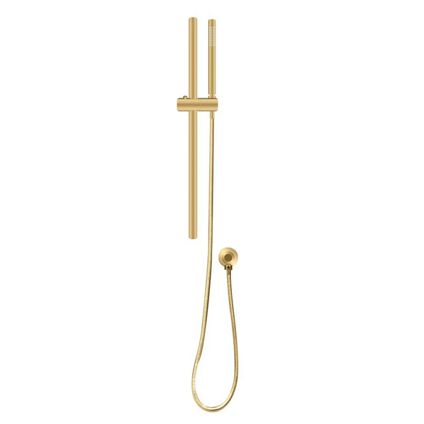 BUYG2147-1.SH ROUND BRUSHED BRASS WALL MOUNTED SLIDING RAIL WITH WATER HOSE & WALL CONNECTOR ONLY