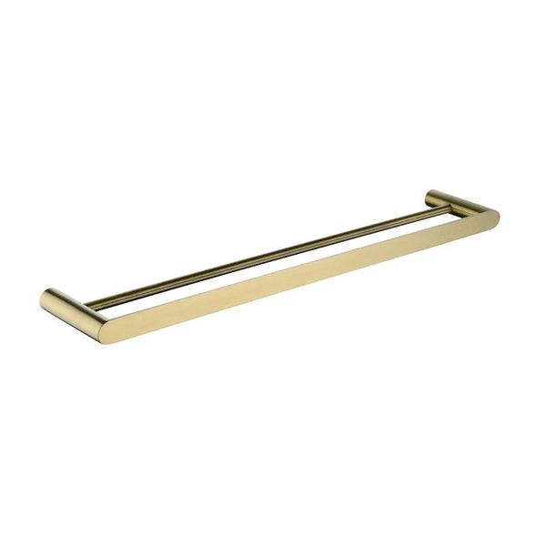 BUYG6502.TR RUSHY BRUSHED BRASS DOUBLE TOWEL RAIL 600MM