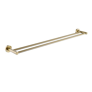 BUYG6602.TR LUCID PIN 800MM ROUND BRUSHED YELLOW GOLD DOUBLE TOWEL RACK RAIL