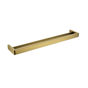 BUYG7002.TR IVANO SERIES SQUARE BRUSHED YELLOW GOLD DOUBLE TOWEL RAIL 600MM