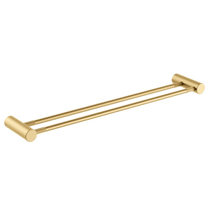 BUYG9002.8.TR CADDENCE SERIES BRUSHED YELLOW GOLD DOUBLE TOWEL RAIL 800MM