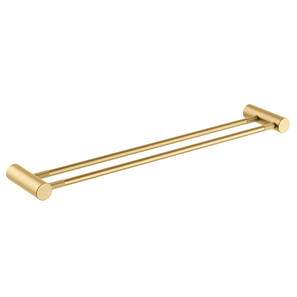 BUYG9002.8.TR CADDENCE SERIES BRUSHED YELLOW GOLD DOUBLE TOWEL RAIL 800MM