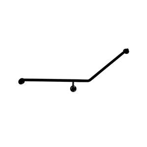TP GRAB857R MK MOBI CARE Curved Grab Rail in Matte Black - (RH Facing Toilet)