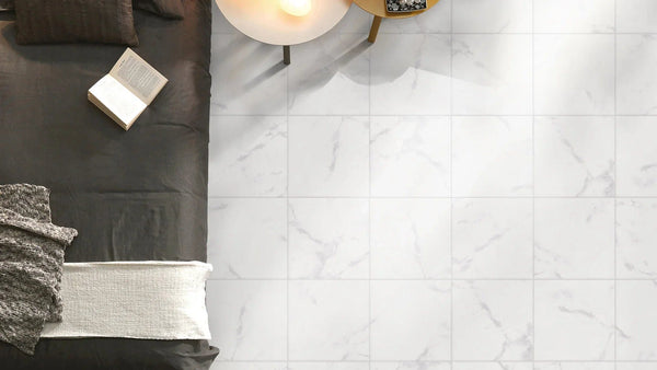SWC Tile Carrara Bianco Gloss Marble Look Tile 300x600mm