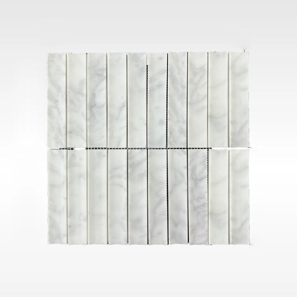 HF Tile Carrara Concave Soft Matt Mosaic Tile