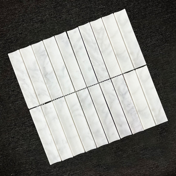 HF Tile Carrara Concave Soft Matt Mosaic Tile