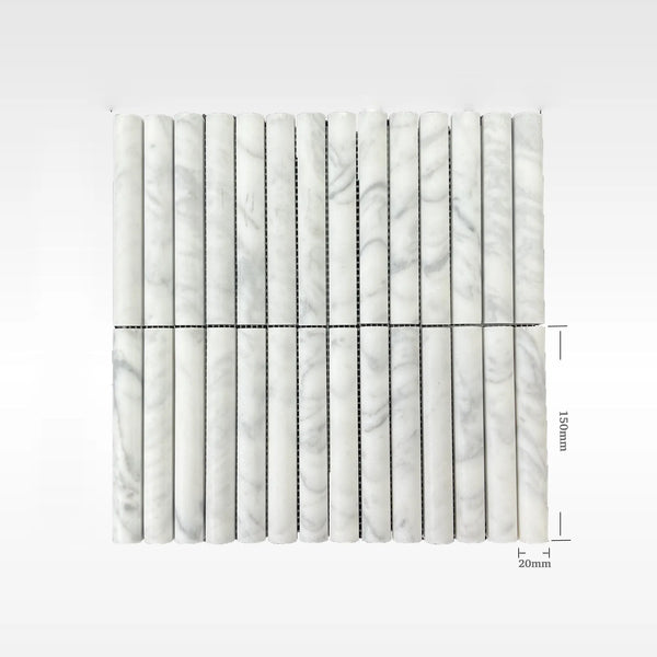 HF Tile Carrara Convex Soft Matt Mosaic Tile