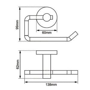 TSI Bathroom Accessories LUCID PIN Series Round Chrome Toilet Paper Roll Holder CH6613.TR