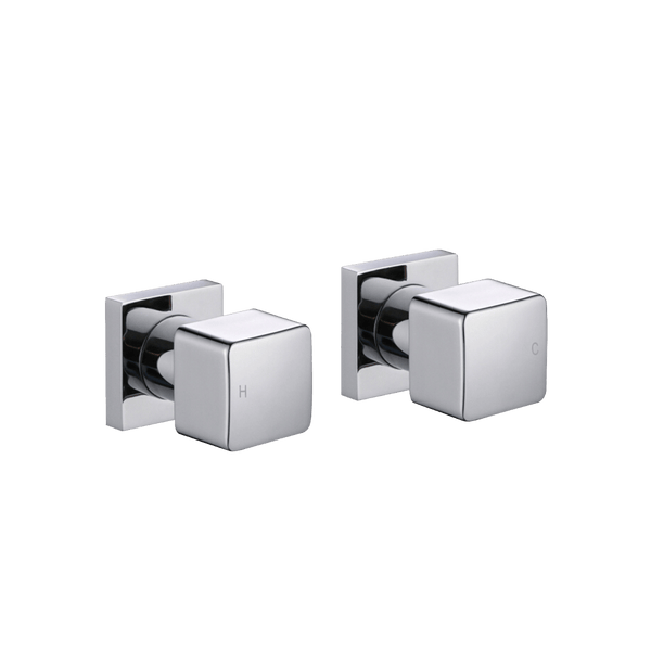 TSI Mixer Taps VOG Series Chrome Cubic Shower Wall Taps CH0001.ST