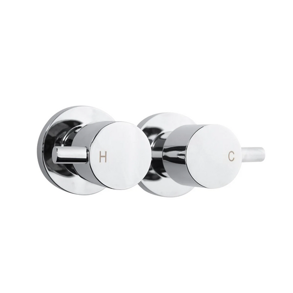 LUCID PIN Series Round Chrome Shower Wall Taps CH0007.ST