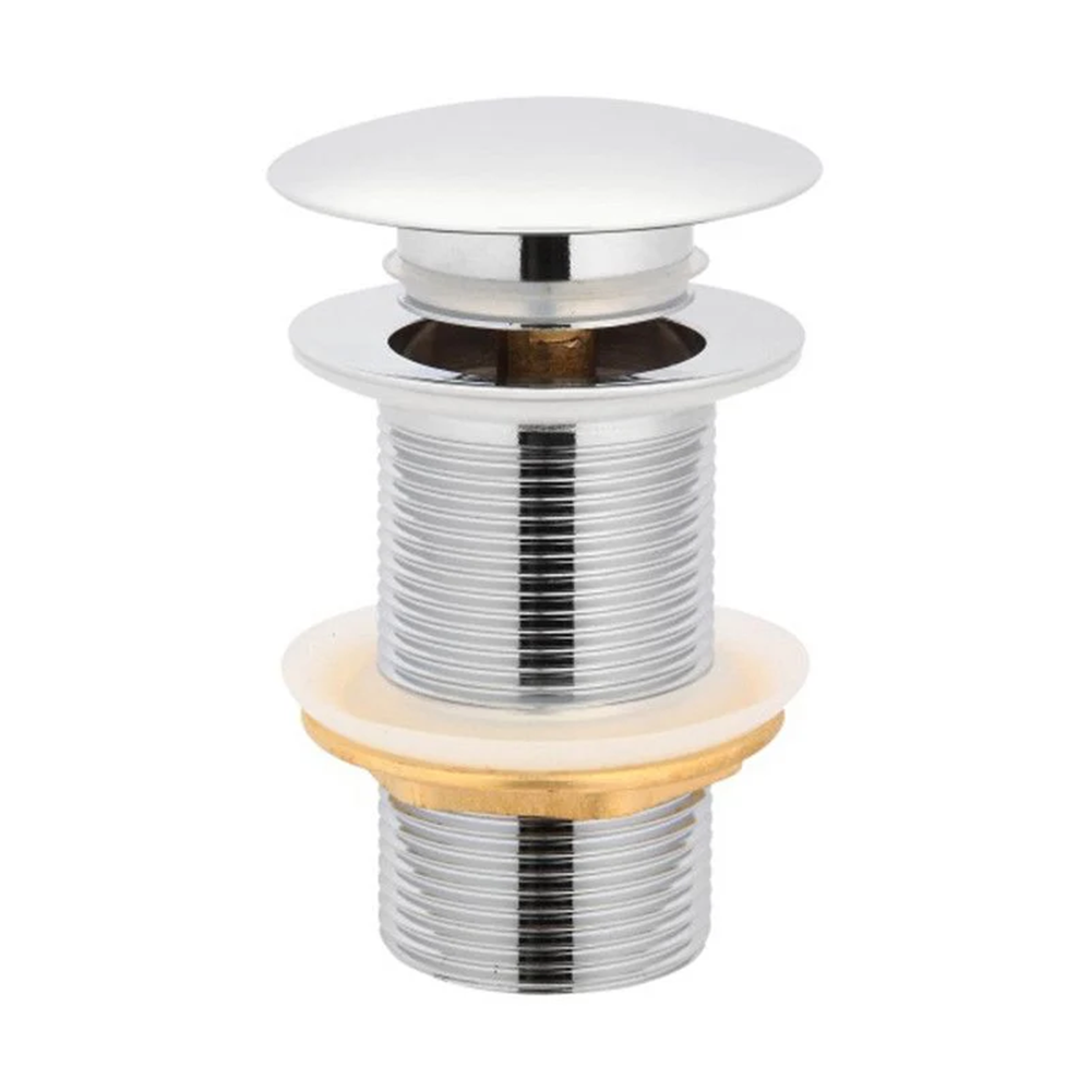 CH003.PUW 32/40MM CHROME MUSHROOM SOLID BRASS BASIN POP UP WASTE NO OVERFLOW
