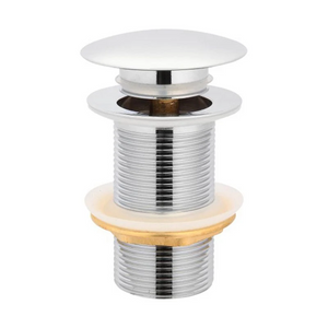 CH003.PUW 32/40MM CHROME MUSHROOM SOLID BRASS BASIN POP UP WASTE NO OVERFLOW