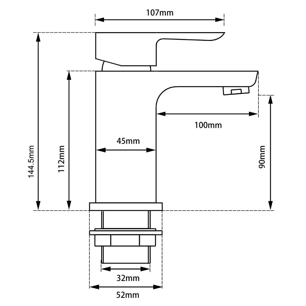 BU0131.BM VOG SERIES BRUSHED NICKEL BASIN MIXER TAP