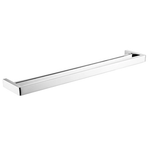 CH7002.8.TR IVANO SERIES SQUARE CHROME DOUBLE TOWEL RAIL 800MM