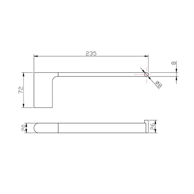 AU Series Chrome Towel Ring CH8003.TR