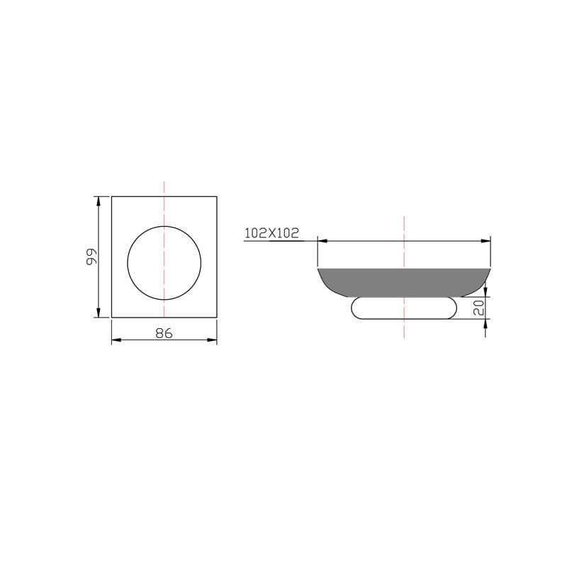 AU Series Chrome Soap Dish Holder CH8006.TR