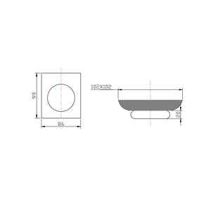 Trade Bathroom Accessories AU Series Chrome Soap Dish Holder CH8006.TR