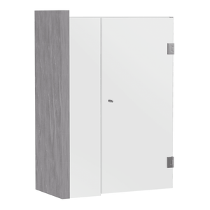 Convex Glass Showers Gem Series Configuration A Front only - Brushed Nickel