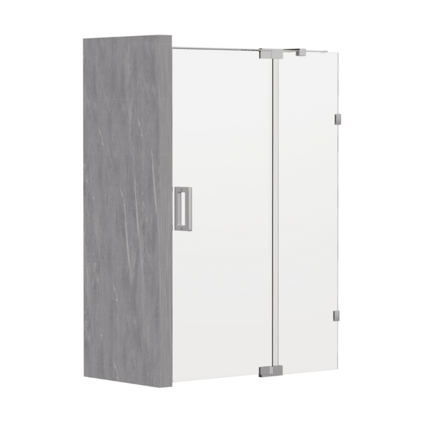 Convex Glass Showers Violet 10 10mm Frameless Pivot Screen Front only V10-PD - Black