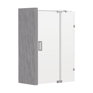 Convex Glass Showers Violet 10 10mm Frameless Pivot Screen Front only V10-PD - Chrome