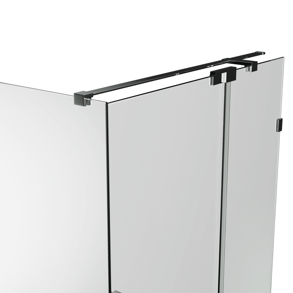 Violet 10 10mm Frameless Pivot Screen Front & Return V10-PD / G-FP - Chrome Custom Size