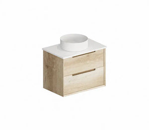 Convex Glass Vanities BRIGHTON 1200mm Natural Oak Wall Hung Vanity B-WH1200-OAK