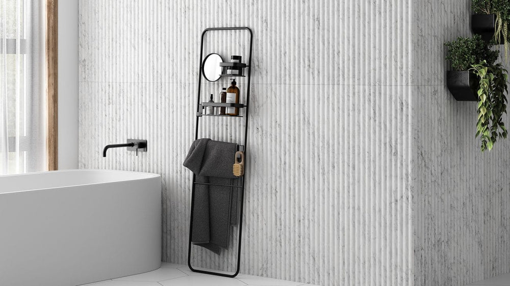 MORNINGTON 900mm Matte White Wall Hung Fluted Vanity M-WH900-MW