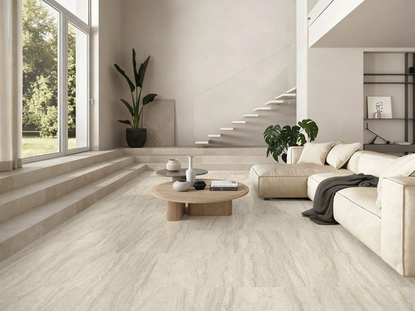CPM Tile Tuscany Beige Soft Honed Travertine Look Tile 600X600mm