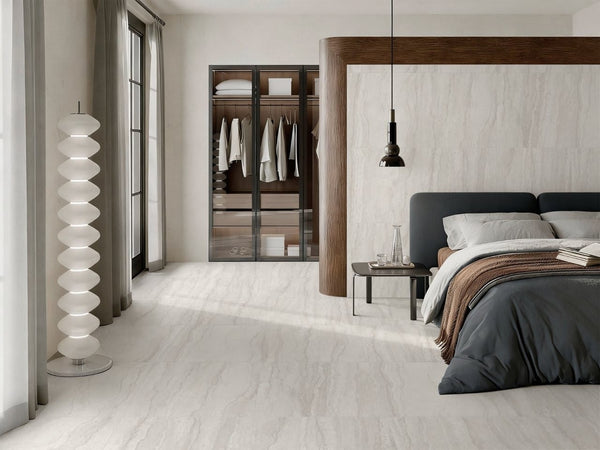 CPM Tile Tuscany Bianco Soft Honed Travertine Look Tile 600X600mm